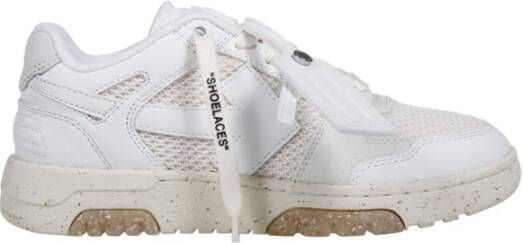 Off White Slim Out Of Office Sneakers Wit Leer White Dames - Foto 6
