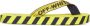 Off-White Industrial teenslippers met diagonale streep Geel - Thumbnail 1