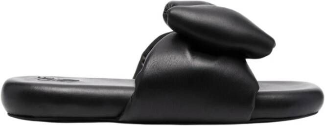 Off White Extra Padded Nappa Leather Slippers Zwart Dames