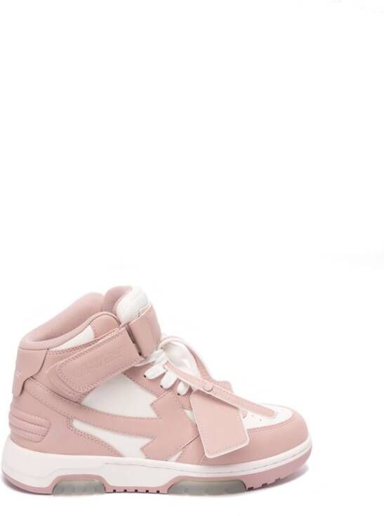 Off White `Out Of Office Mid Top Leather` Sneakers Multicolor Dames