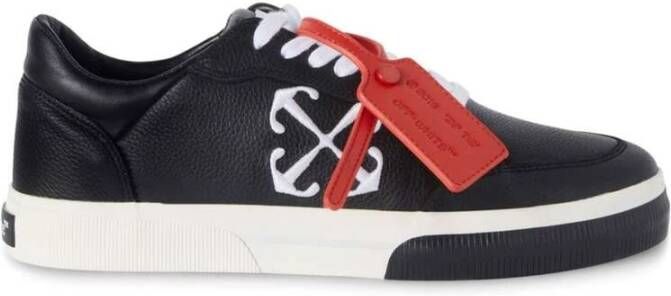 Off White Sneakers met korrelige textuur en panelen Black Heren