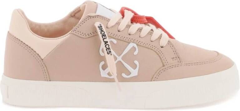 Off White Nieuwe lage gevulkaniseerde sneakers Beige Dames