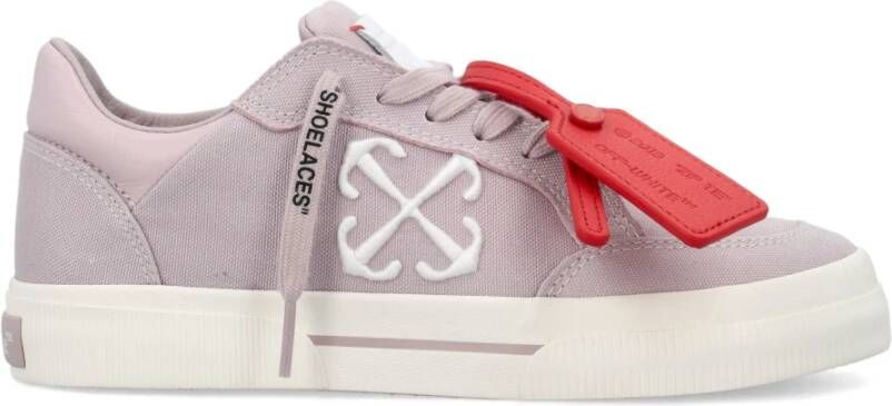 Off White Lage Vulcanized Canvas Sneakers Roze Pink Dames