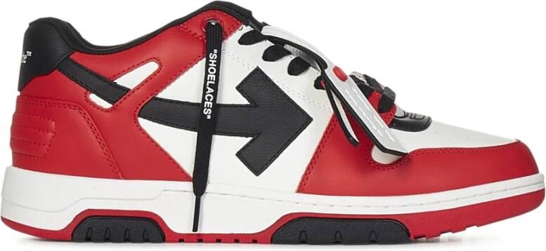 Off White Sneakers Red Heren