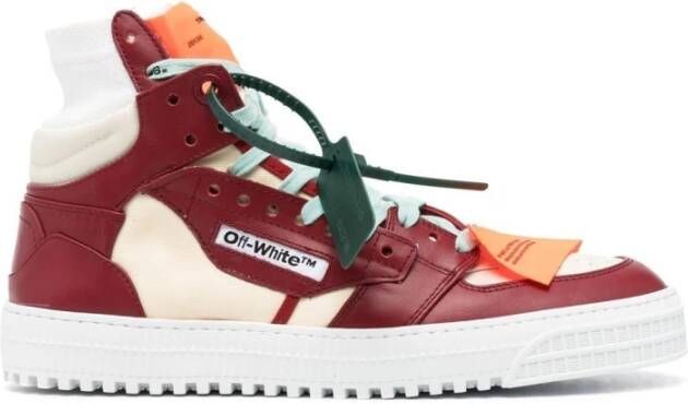 Off White Sneakers Rood Heren