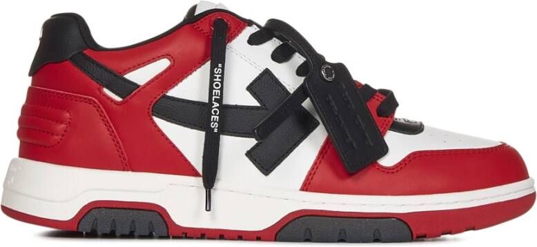 Off White Sneakers Rood Heren