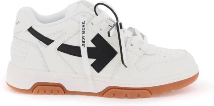 Off White Leren sneakers met contrasterende zijpijl Multicolor Dames