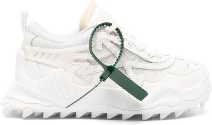 Off White Witte lage sneakers met kenmerkende details White
