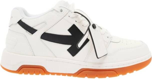 Off White Out Of Office Leren Sneakers White Heren