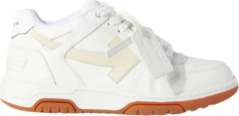 Off-White Out of Office leren sneakers met vlakken Wit