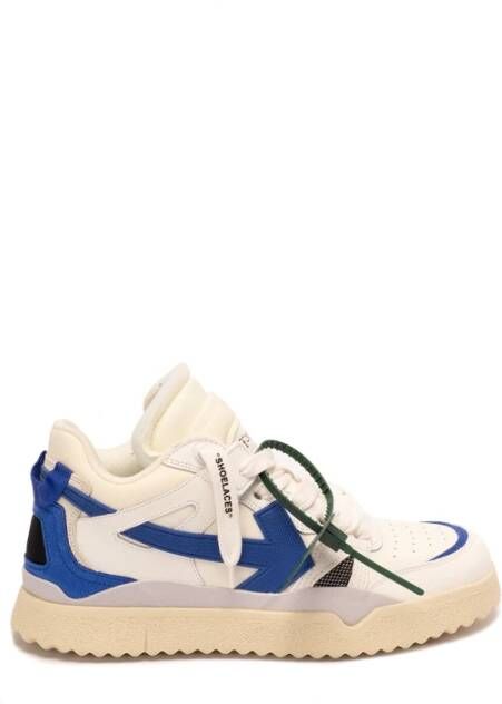 Off White Witte Sneakers met Blauwe Pijl Details White Heren Schoenen