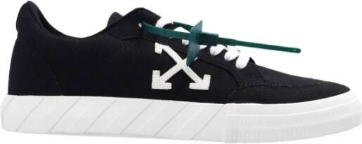 Off White Vulcanized Low Top Sneakers Zwart Heren