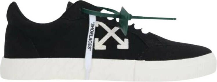 Off White Vulcanized Low Top Sneakers Zwart Heren
