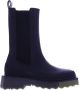 Off White Zwarte Groene Leren Chelsea Laarzen met Sponszool Black Dames - Thumbnail 1