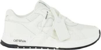 Off White Witte Leren Kick Off Sneakers White Heren