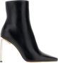 Off White Zwarte Leren Enkellaarzen Black Dames - Thumbnail 5