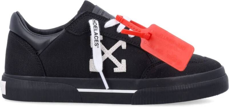 Off White Stijlvolle Lage Vulcanized Sneakers Black Heren