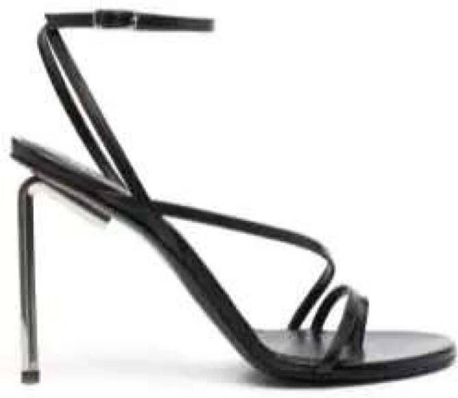 Off White Strappy Sandalen met Allen Key Hak Black Dames