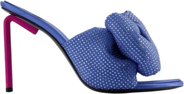 Off White Strass Pop Mules in Blauw Roze Blauw Dames