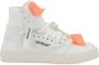 Off White Urban leren sneakers met ritsdetail - Thumbnail 1