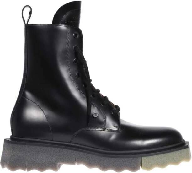 Off White Veterschoenen van leer