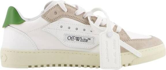 Off White Vintage-geïnspireerde witte en groene sneakers White Dames