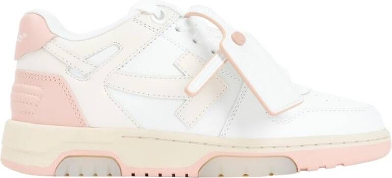 Off White Wit Roze Out of Office Sneakers White Dames