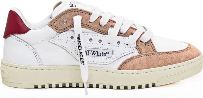 Off White Witte Katoenen Sneakers met Suède Inzetstukken White Dames