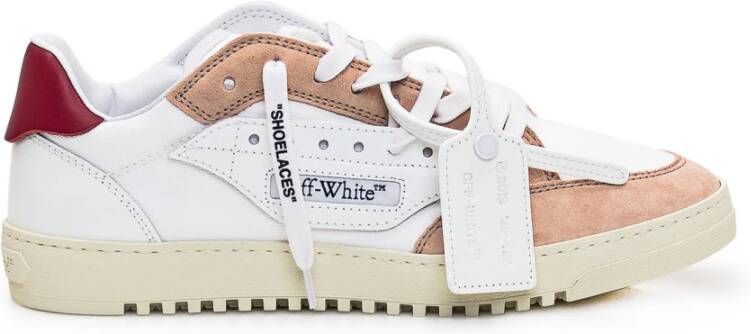 Off White Witte Katoenen Sneakers met Suède Inzetstukken White Heren