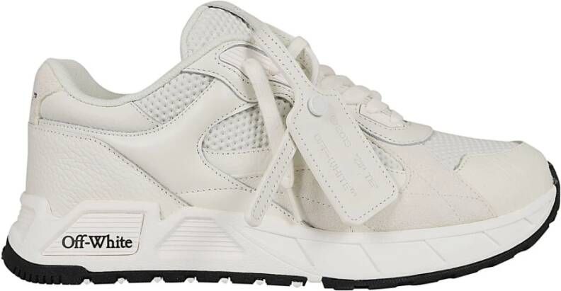 Off White Witte Kick Off Sneakers Gray Dames