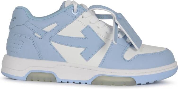 Off White Witte Sneakers Verhoog Stijl Luxe Mix Blue Dames