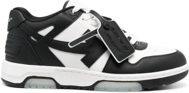 Off White Witte Leren Sneakers met Handtekeningpijlen White Heren