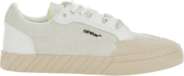 Off White Witte Leren Sneakers met Logopatch White Heren