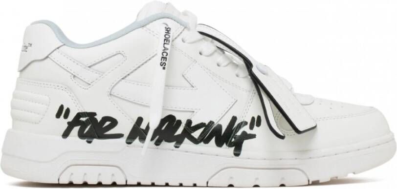 Off White Witte Leren Sneakers met Pijlen White Heren