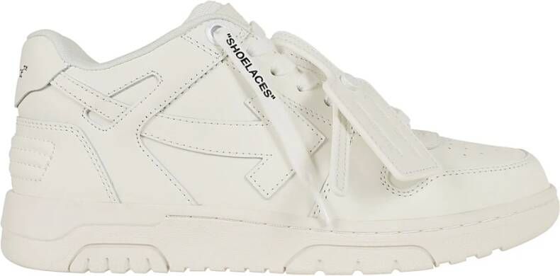 Off White Witte Leren Sneakers White Dames