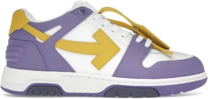 Off White Witte Paarse Gele Sneakers Retro Stijl