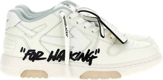 Off White Witte Veterschoen Rubberen Zool