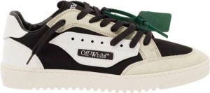 Off White Zwart Wit Suède Sneakers Wit Heren