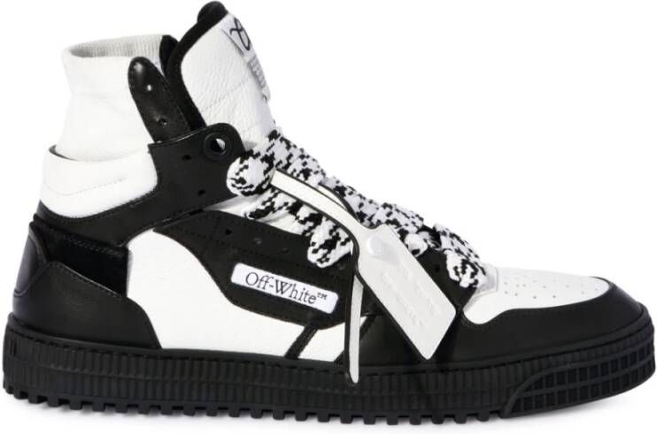 Off White Zwart Witte High Top Sneaker Black Heren