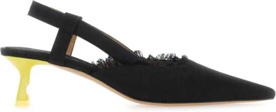 Off White Zwarte canvas pop -lollyPumps Zwart Dames