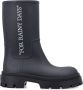 Off White Zwarte Gesloten Regenlaarzen Black Dames - Thumbnail 1