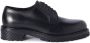 Off White Zwarte leren Derby schoenen met ronde neus - Thumbnail 1