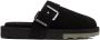 Off White Zwarte Leren Sandalen met Metalen Hardware Black Heren - Thumbnail 7