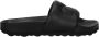 Off White Zwarte Leren Slippers Sandalen - Thumbnail 3