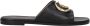 Off White Zwarte Leren Slippers Sandalen - Thumbnail 1