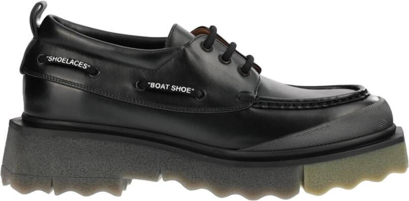 Off White Platte schoenen Zwart Black Heren