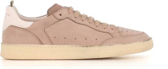 Officine Creative Beige Nabuk Sneakers met Lactae Hevea Zool Beige Dames