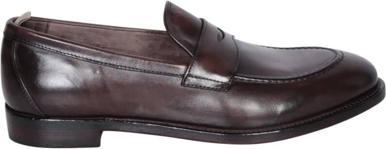 Officine Creative Bruine Leren Loafer Schoenen Brown Heren