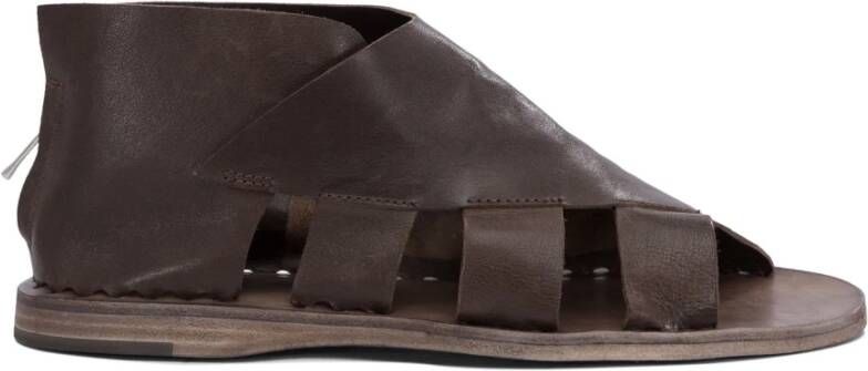 Officine Creative Bruine leren sandalen Ambachtelijk Ontwerp