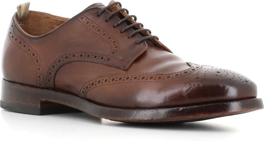 Officine Creative Bruine Leren Schoenen Zwaluwstaart